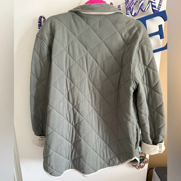 Z Supply Women's Maya Quilted Utility Jacket - Sage Green - Picture 7 of 7
